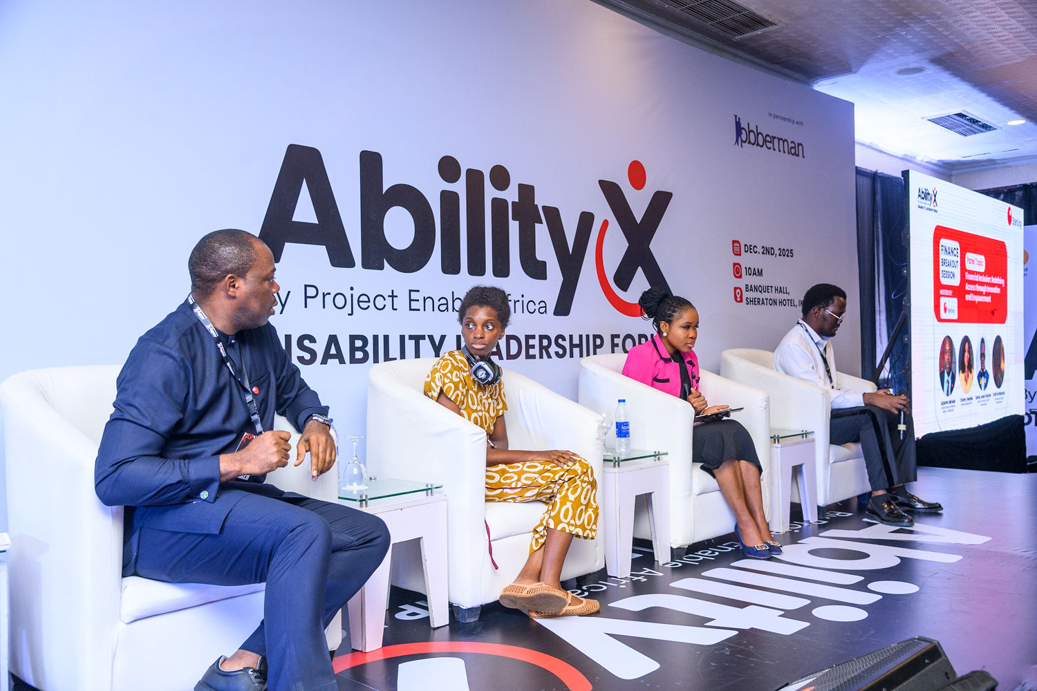 AbilityX 1.0 stage setup and audience view.