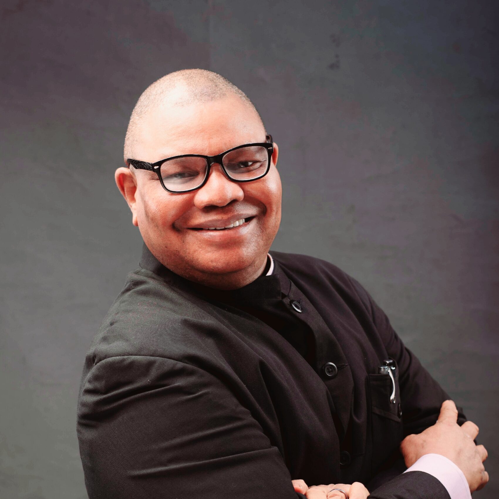 Portrait of Dr Kolawole Olugbodi.